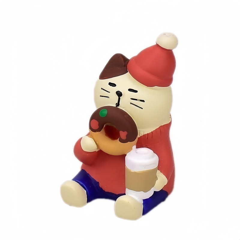자수 도넛 고양이