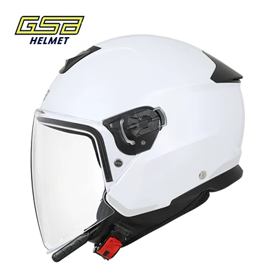 Motosiklet kaskı (dəbilqə) – Gsb Electric Motorcycle Helmet for - g-268a-bluetooth-version-pearl-white-comes-with-bluetooth-headset-m53cm-55cm