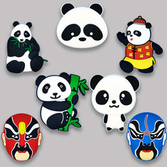 Giant Panda Refrigerator Magnet Wholesale PVC Refrigerator Magnet Cartoon Facebook Magnetic Soft Glue Refrigerator Magnet Creative Magnet
