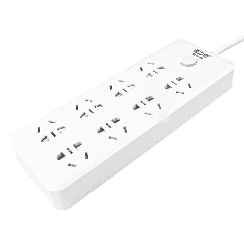 Delipu 8-hole socket con cable de oficina del hogar cable de extensión plug 5 M enchufe de alimentación socket Placa de cableado