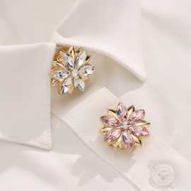 button cover男女衬衫袖扣服装配饰跨境热销水钻珍珠新款纽扣套