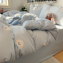 可爱卡通床单四件套2026春季床单被罩南通床上用品宿舍被套三件套