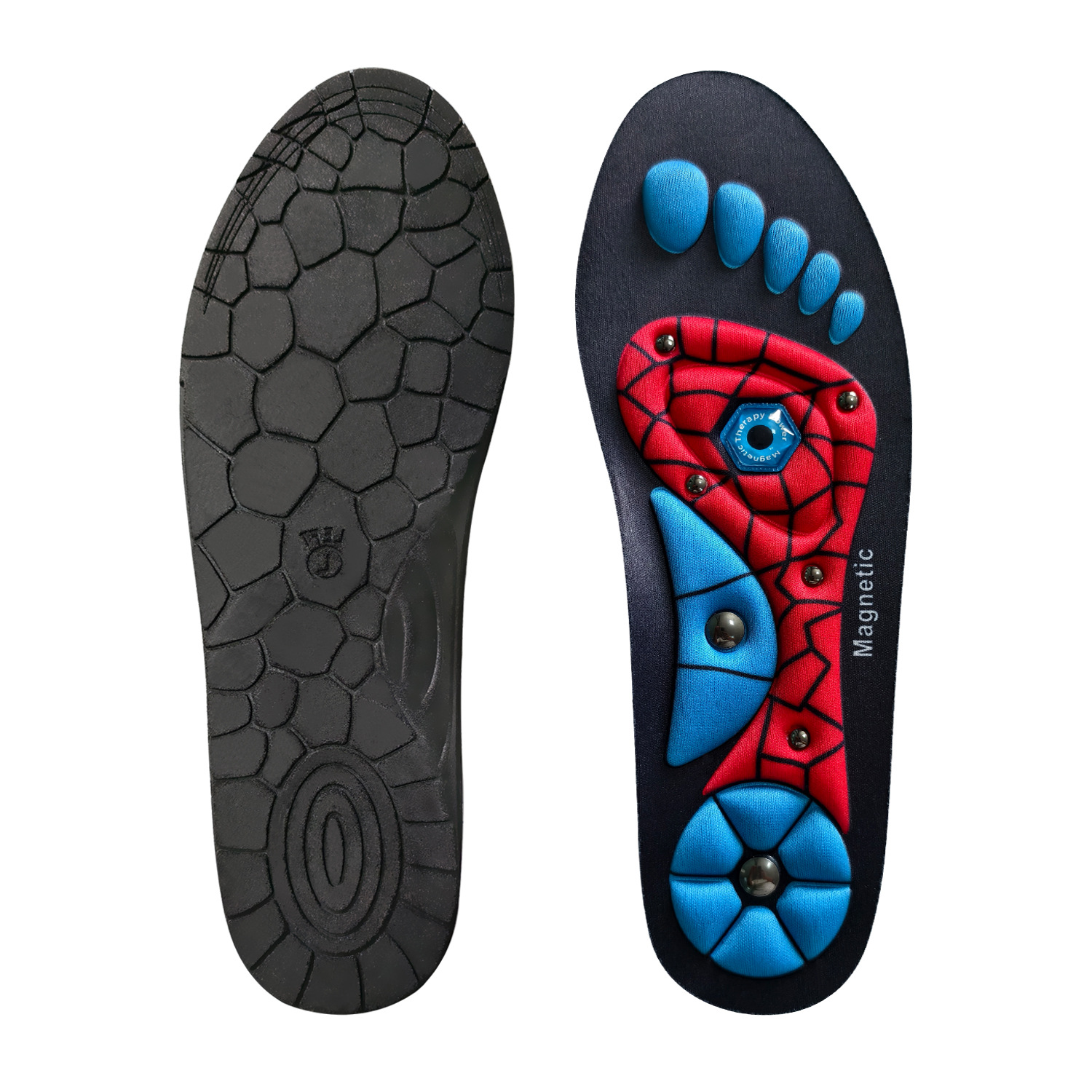 Magnetic Massage Insoles, New Foot Acupoint Magnetic Therapy Health Care Arch Pads, Sweat-absorbing Breathable_voghion.com
