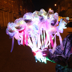 熱賣發光星空球波波球 閃光手提燈籠魔法棒地推夜市玩具批發