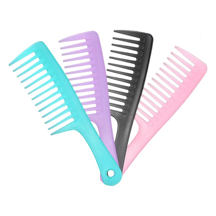 Las ventas de la fábrica de plástico engrosada cuchillo grande peine de pelo de onda grande peine de masaje peine de plástico peine champú peine