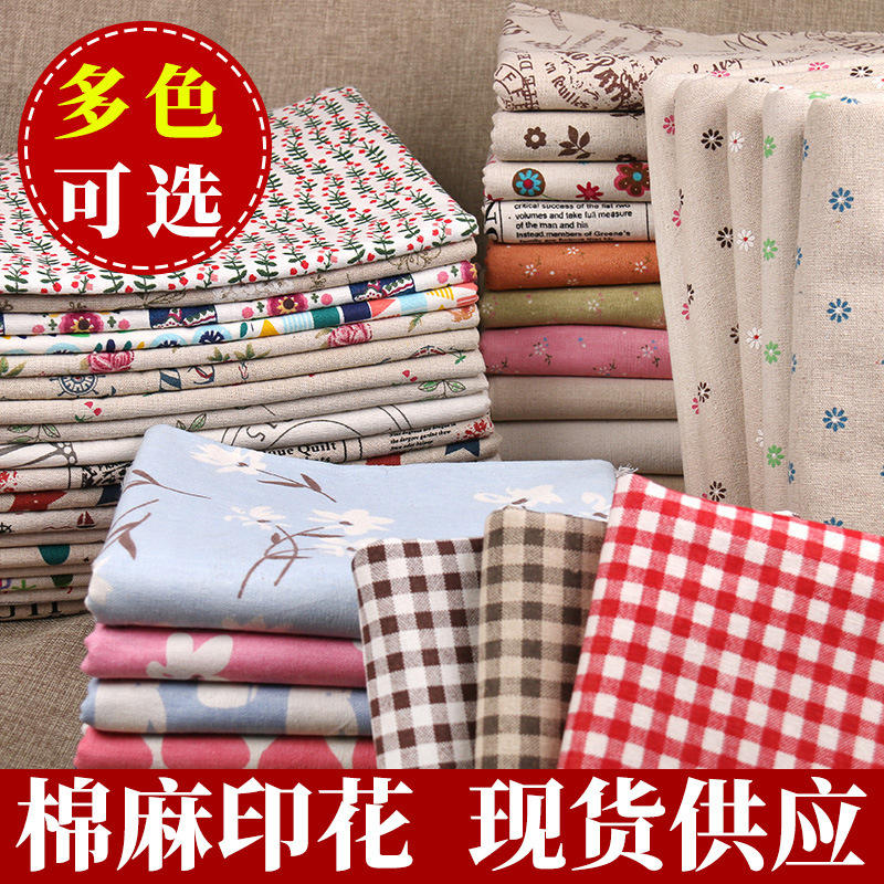 Special Offer: Daisy Cotton and Linen Fabric, Printed Cotton and Linen Fabric, Pastoral Floral Fabric, Handmade DIY Tablecloth, Curtain Background