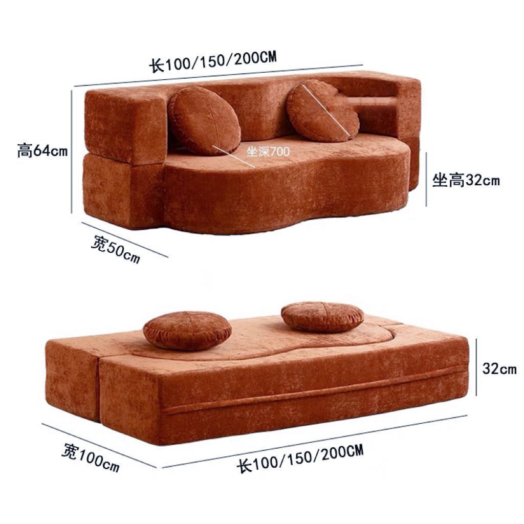 Диван-кровать Ke Zexiang карамельный 100x100