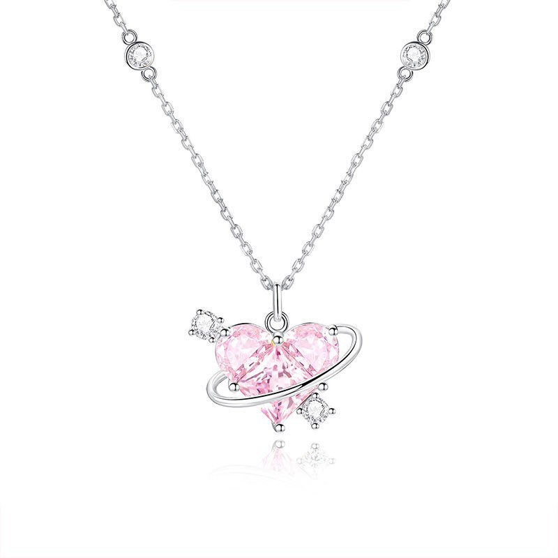 Girly Heart Series Love Planet Necklace, Lively, Sweet, Romantic, Niche, Valentine's Day Gift, 2023 New Model Girly Heart Series Love Planet Necklace, Lively, Sweet, Romantic, Niche, Valentine's Day Gift, 2023 New Model