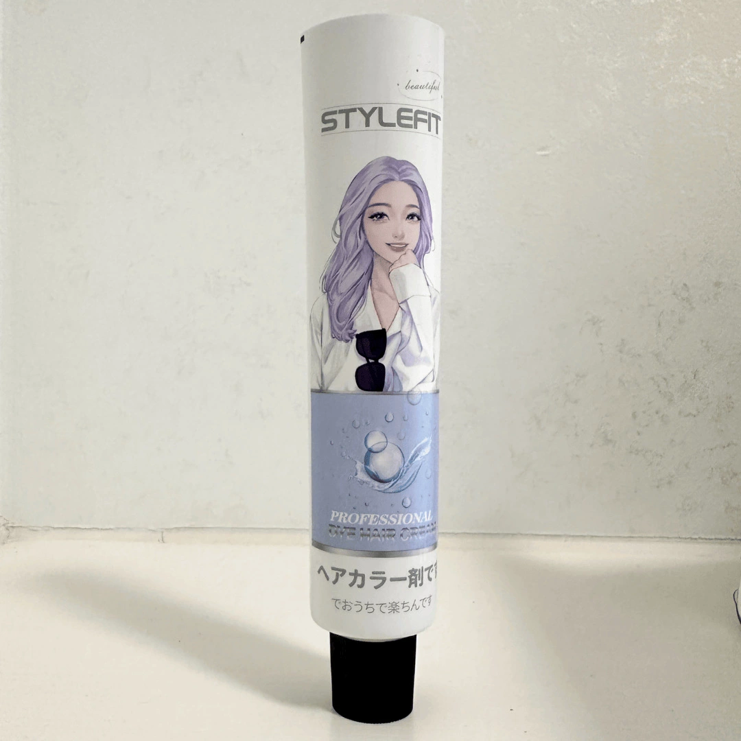 Туба для краски для волос 35 диаметром, 100 мл, с крышкой-топпером. Профессиональная упаковка для краски для волос, средства по уходу за волосами, индивидуальный дизайн.