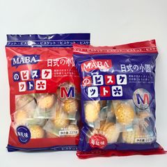 MABA Japanese-style small round cookie bag with independent packaging, 227g sea salt flavor trending snack snack leisure food