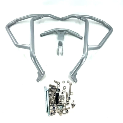 Engine Guard Upper and – Motorcycle bumper - upper-guardrail-a-set-of-thickened-export-quality-painted-silver