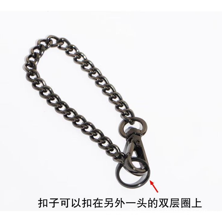 卸売 DIY6 ミリメートルバッグペンダントチェーンアクセサリーペンダント金属バックル二層サークル人形おもちゃチェーン毛玉チェーン|undefined