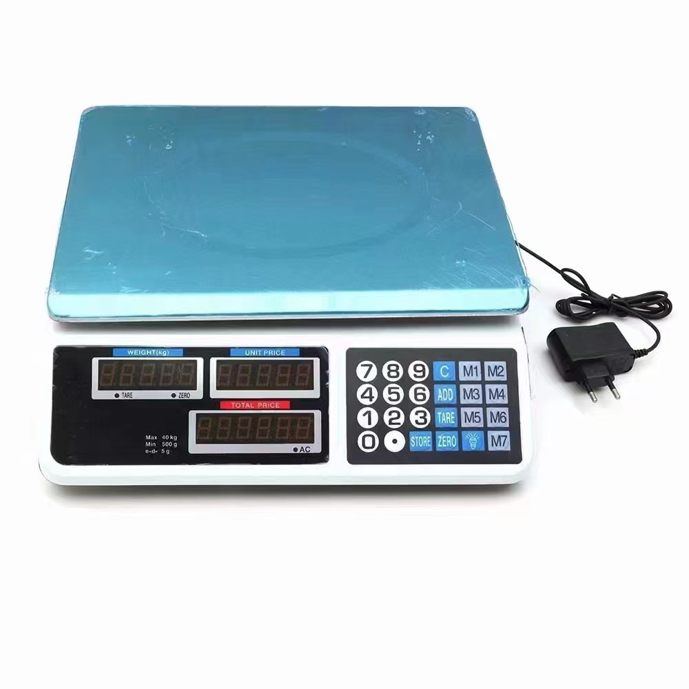 30kg / 40kg comercio exterior Inglés escala de precios electrónica báscula electrónica de cocina