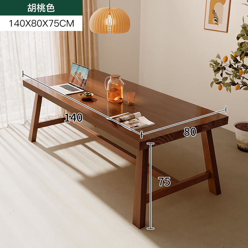 Mesa de comedor de madera sólida pequeña casa simple y lujosa mesa de comedor rectangular sala de estar combinación de mesa de comedor de madera