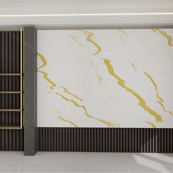 New Marble Gilt Series Wall Stickers Waterproof and Oil-Proof Wall Beautification Decorative Wall Stickers