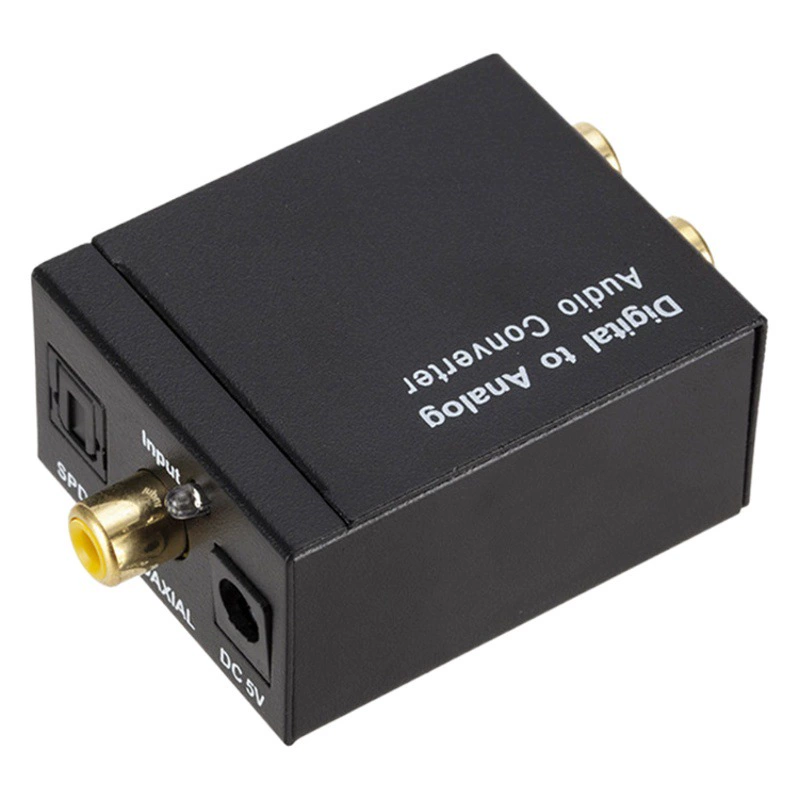 Аудио конвертер Цифрово-аналоговый 3,5 Аудио Коаксиальный преобразователь Волоконно-оптический режим поворота Отверстие для наушников Plug and Play