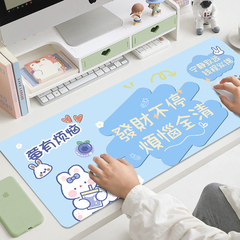 Temporada escolar nueva almohadilla de escritorio de oficina almohadilla de ratón de chicas de alto valor de caricatura almohadilla de escritorio caucho absorbente lindo