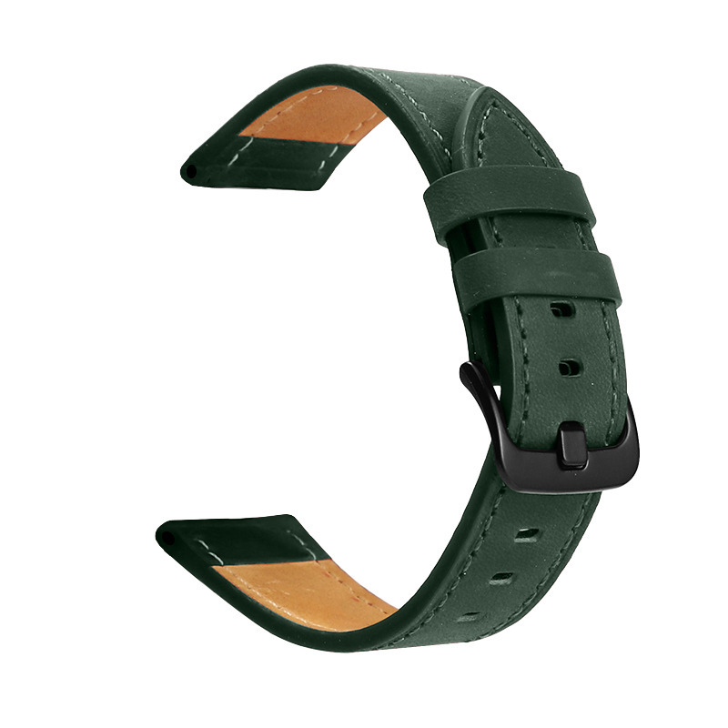 Apple iwatchsS10 Samsung Huawei GT45 Xiaomi 8/9pro クレイジーホースパターンつや消しレザーピンバックルウォッチに適しています。|undefined