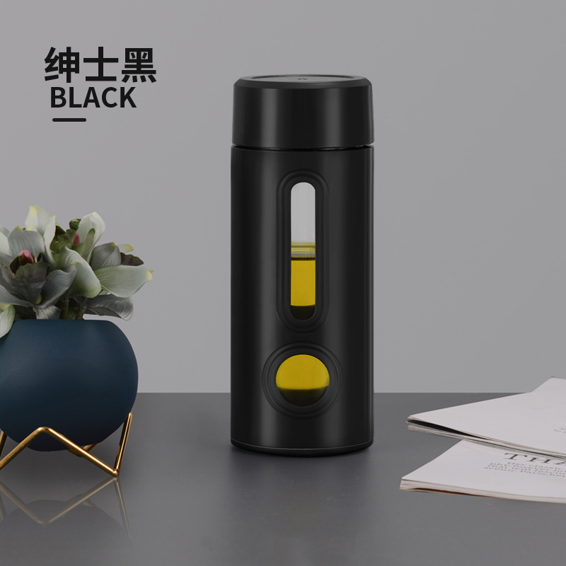 グラス男性茶水分離泡茶個人耐熱転倒防止大容量二重断熱コップ|undefined