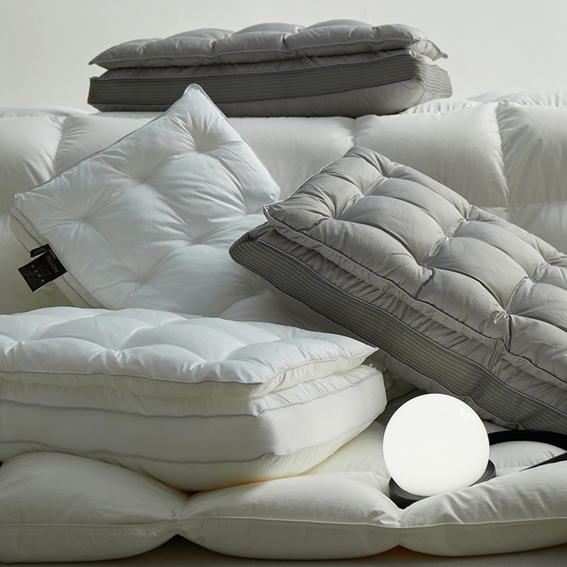 情昕美纺织品有限公司高端全棉柔赛丝二合一双层护颈枕芯微弹抗菌