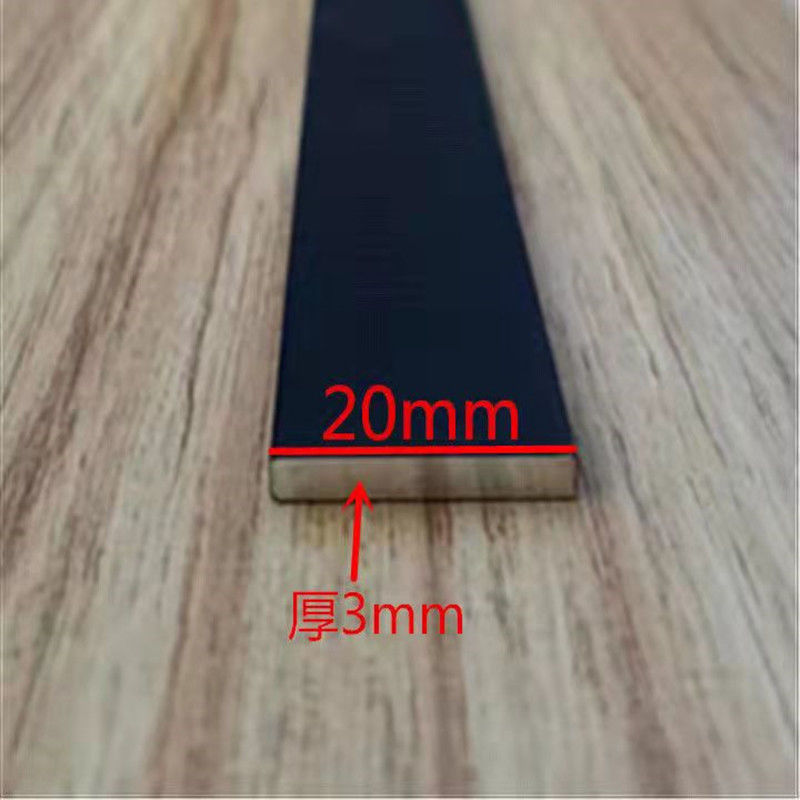 铝合金扁铝装饰条黑色平板压条一字型铝片铝排条铝方条实心铝