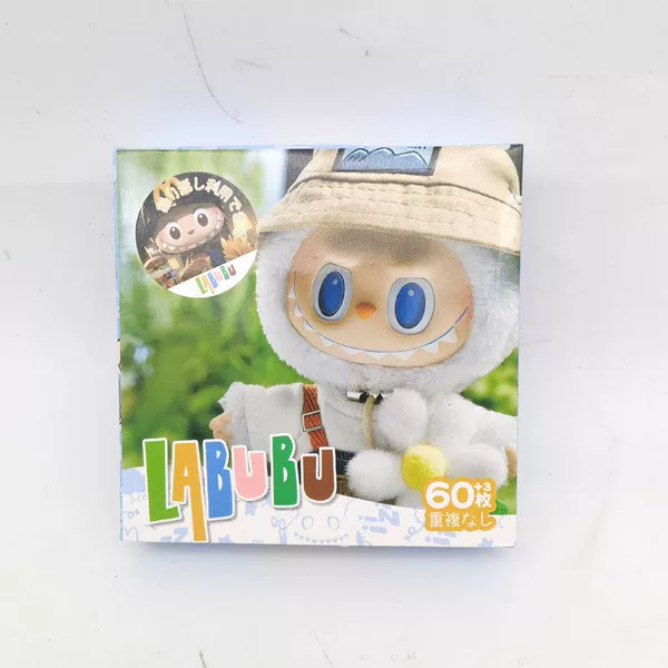 KT-LBB Labubu peripheral creative 60+3 pieces [gift box] handbook stickers