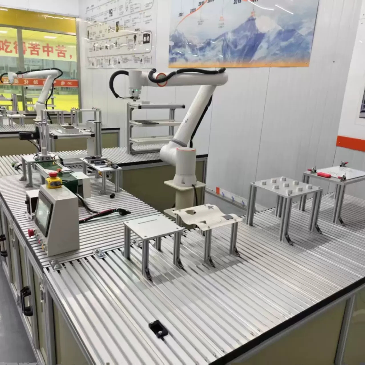 机器人教学实训平台设备PLC编程技能应用人工智能实训设备工作站