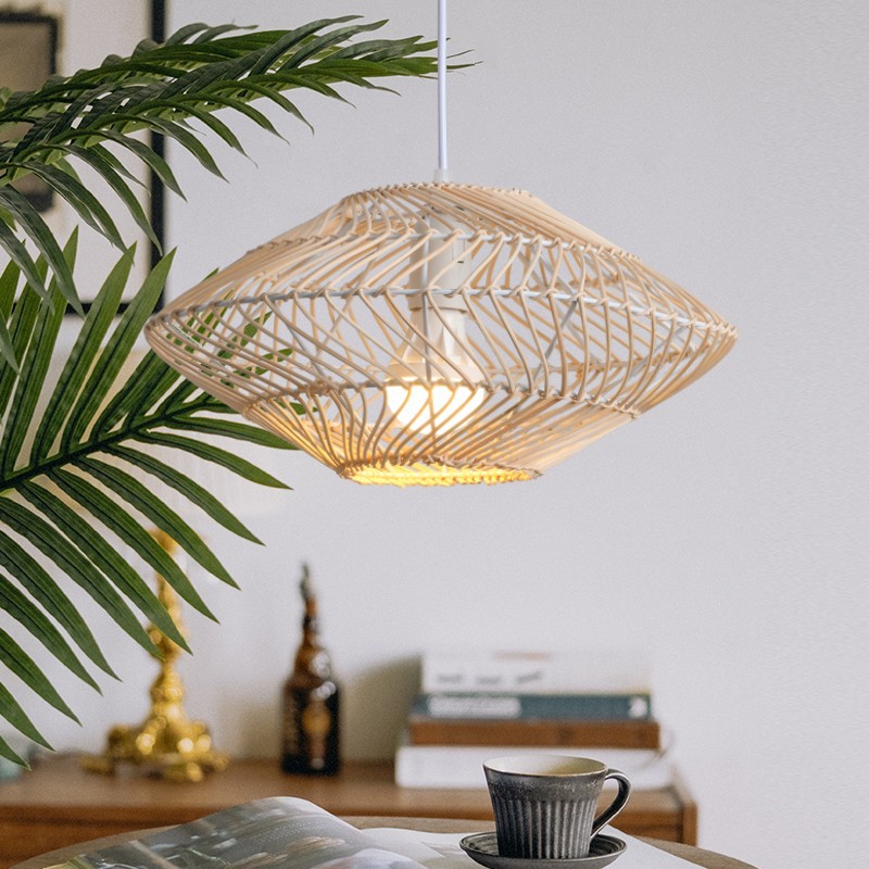 Chino creativo bambú linterna Casa de Té restaurante olla caliente restaurante local restaurante B & B pastoral retro lámpara de Bambú