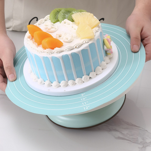 Silicone turntable non-slip mat rolling mat baking silicone mat round decorating table non-slip household kneading mat kneading mat