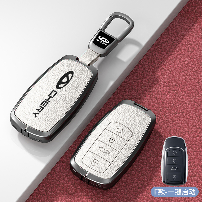 모델 F 흰색 아연 합금 쉘 + 자동차 로고 사각형 버클