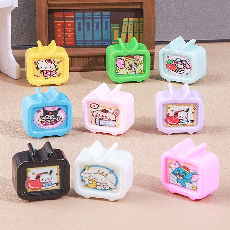 만화 TV 단색 혼합