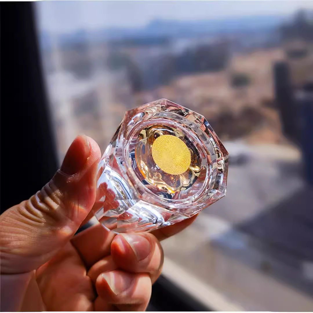 Taza de licor de lámina de oro vidrio de cristal casero una taza de bala estilo chino Jiangshan Jinshan cerveza decoración de lámina de oro