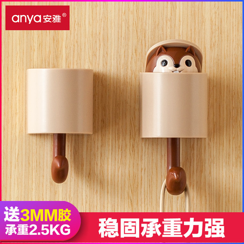 Anya squirrel hook storage glue wall-mounted sticky hook no punching small sticky hook wall coat hanger sundry small hook