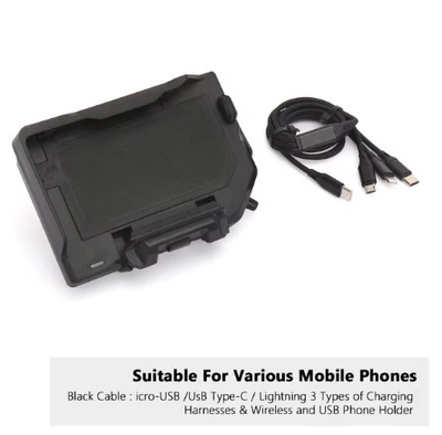 Motosiklet ləvazimatları və aksesuarları mobile navigation bracket USB - bmw-latest-wireless-charger-black-cable