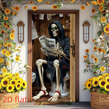 F 48025 Halloween horror door curtain ��ʥ�ڿֲ������羳