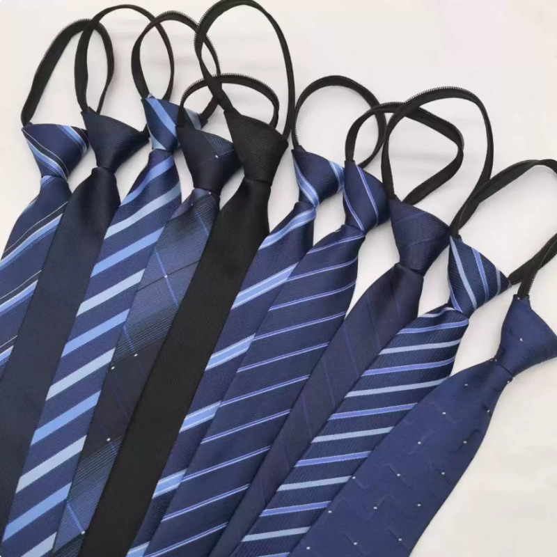 Groom's Wedding No-Knot Easy-To-Wear Business Professional Shirt Casual Men's 8cm Lazy Zipper Tie Wholesale
