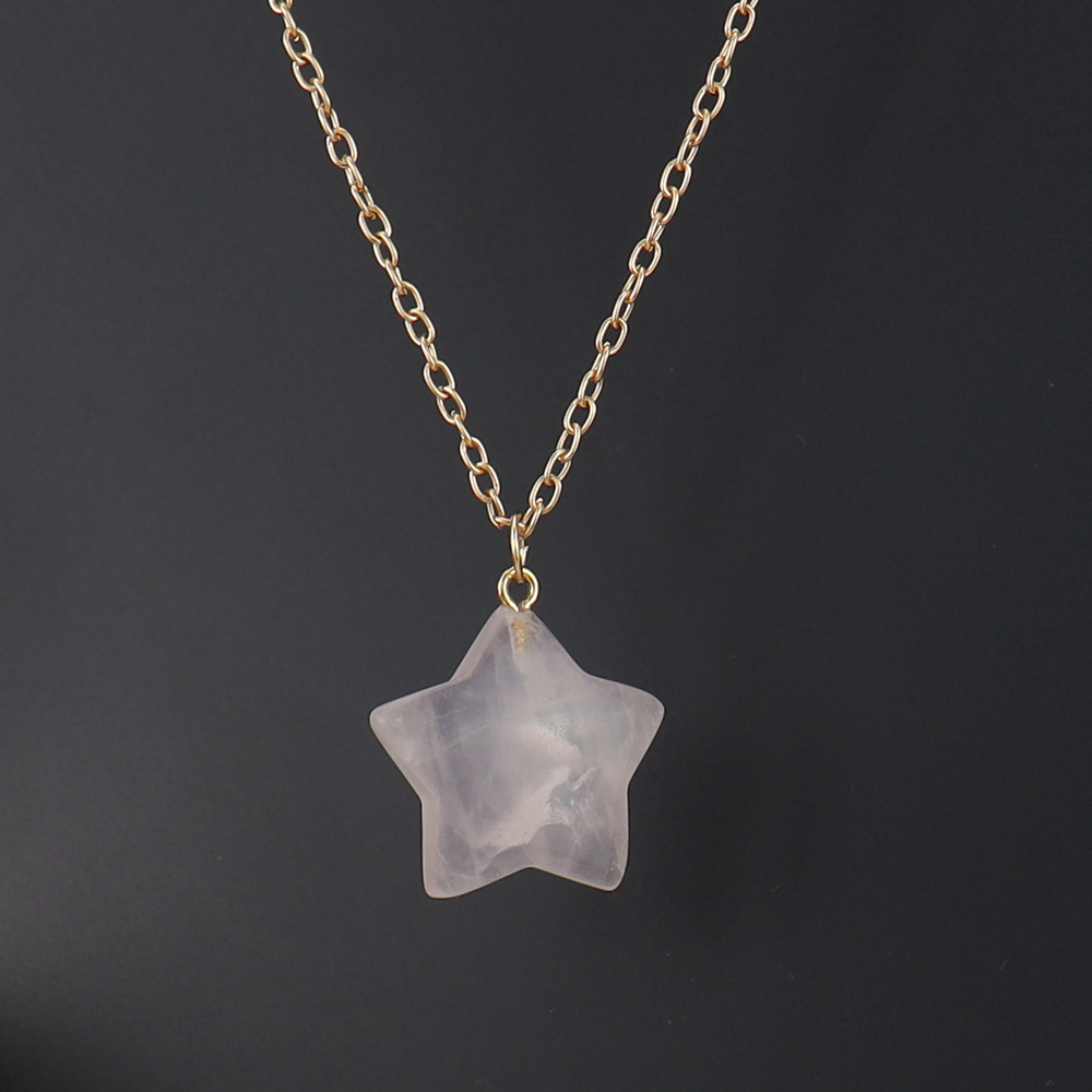 Handmade Design Simple Style Star Natural Stone Handmade Pendant Necklace 1 Piece