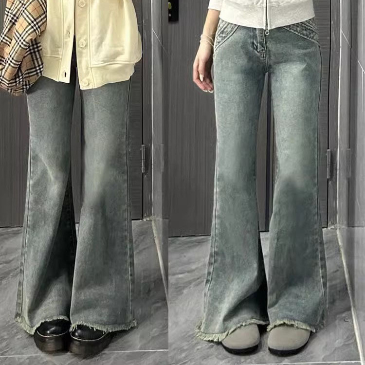 Flared Pants for Pear-Shaped Body, Petite Plus-Size Women, Slimming Pants for Fat Girls, Loose Jeans That Don'T Hug the Legs, Flared Jeans