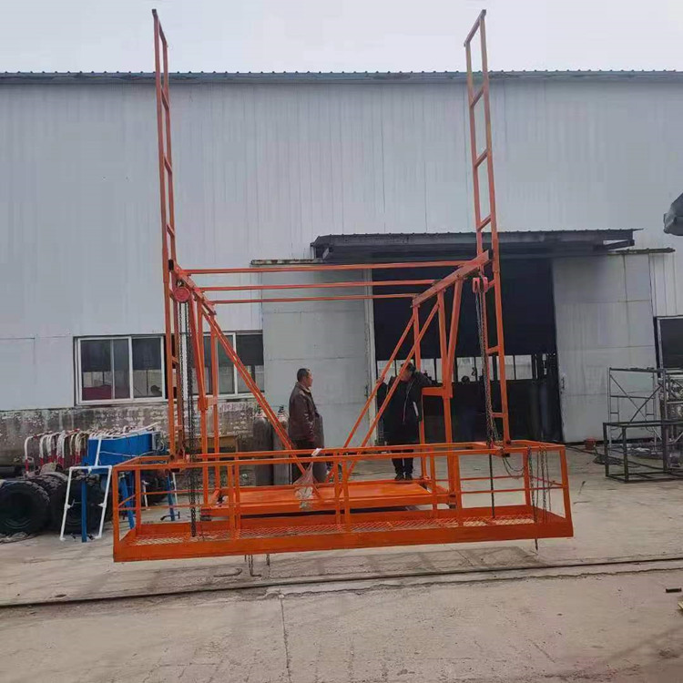 高架桥梁外侧施工台车 移动式安全吊篮 PVC排水管安装台车