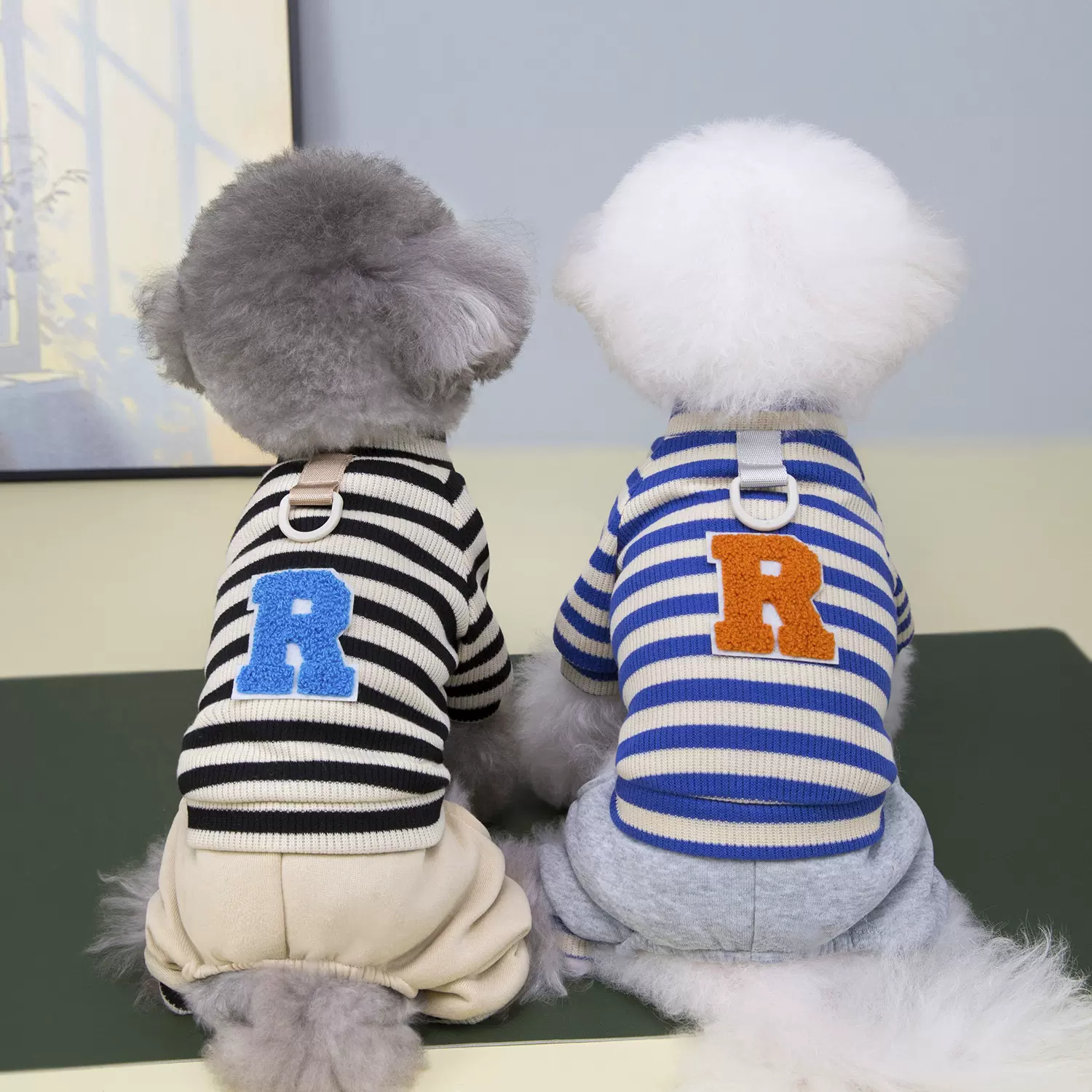 宠物衣服狗狗衣服宠物服装秋冬宠物四腿卫衣25条纹休闲四腿