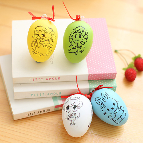 Painting eggs, duck eggs, kindergarten children's egg shell diy handmade painted simulation egg toys