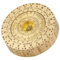 Compass rotation guide compass finger top spinning finger Tai Chi Bagua stars 64 hexagrams brass pressure relief