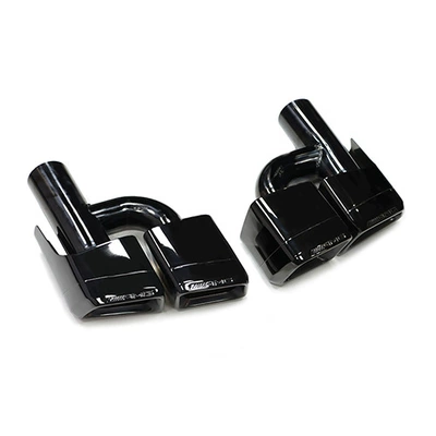 Exhaust Square Mouth Black-Plated Amge63 – Car muffler - r-type-black-mouth-1-pair