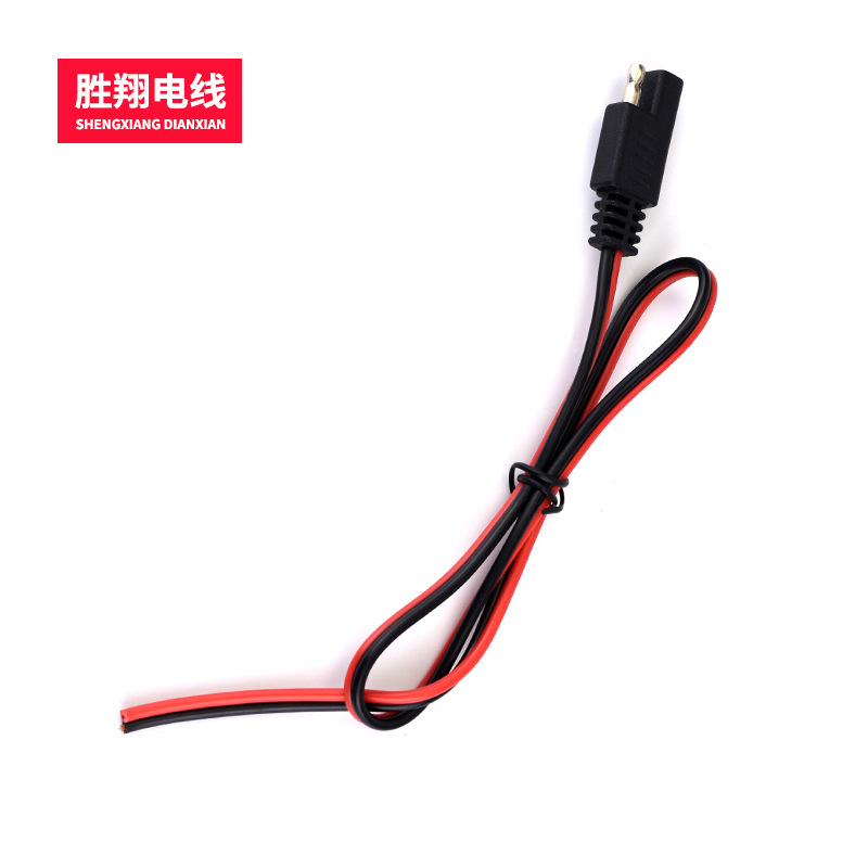 美式电源线插头 汽车公母连接线插头 红黑线插头厂家供应