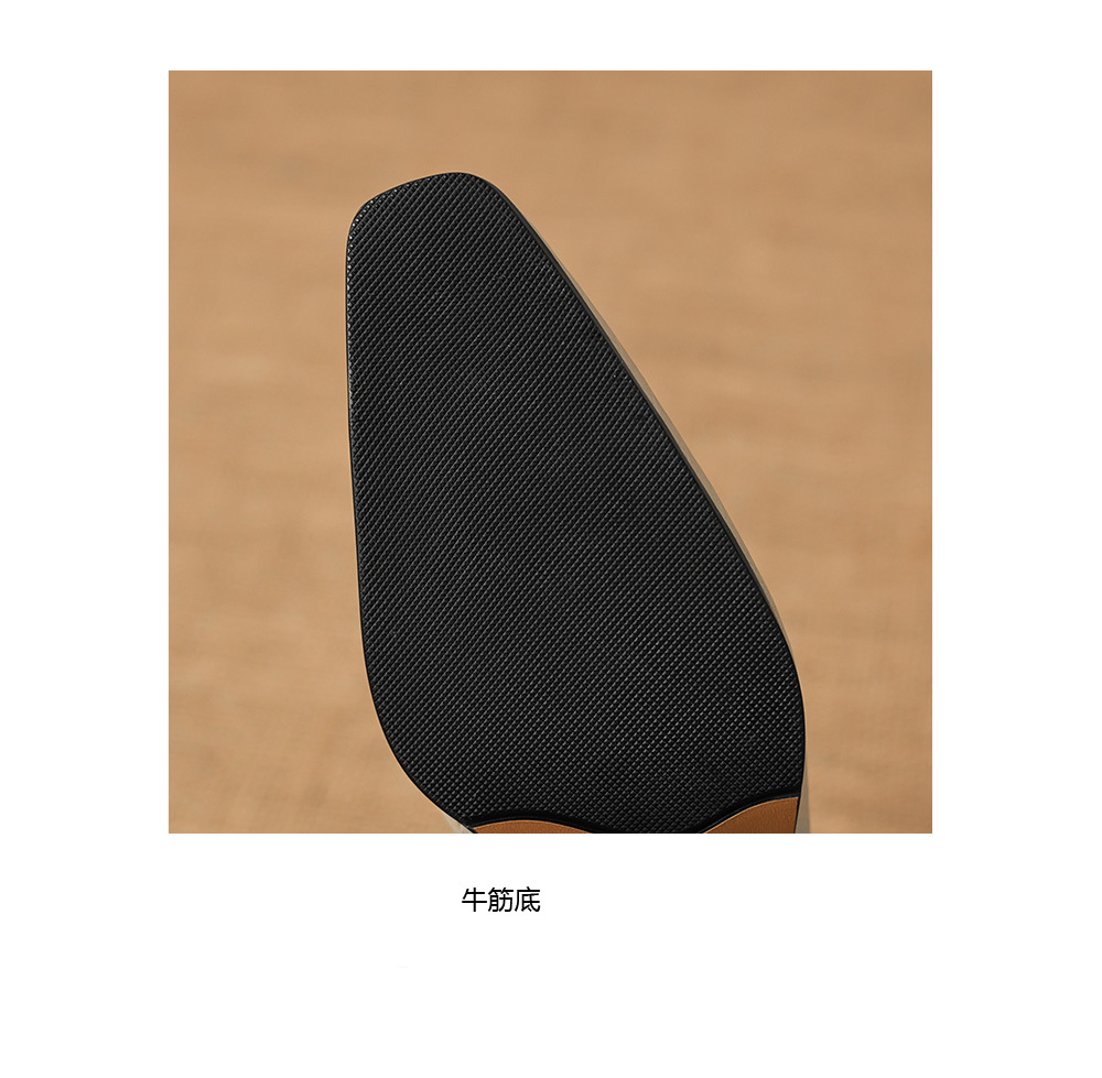 Sandal nữ bít mũi gót thô 5 cm, da bò đơn giản mùa xuân hè — đen chi tiết 20