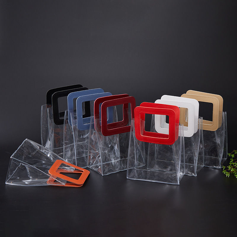 透明pvc手提節日伴手禮小朋友零食禮包袋袋幼兒園生日禮物袋 子