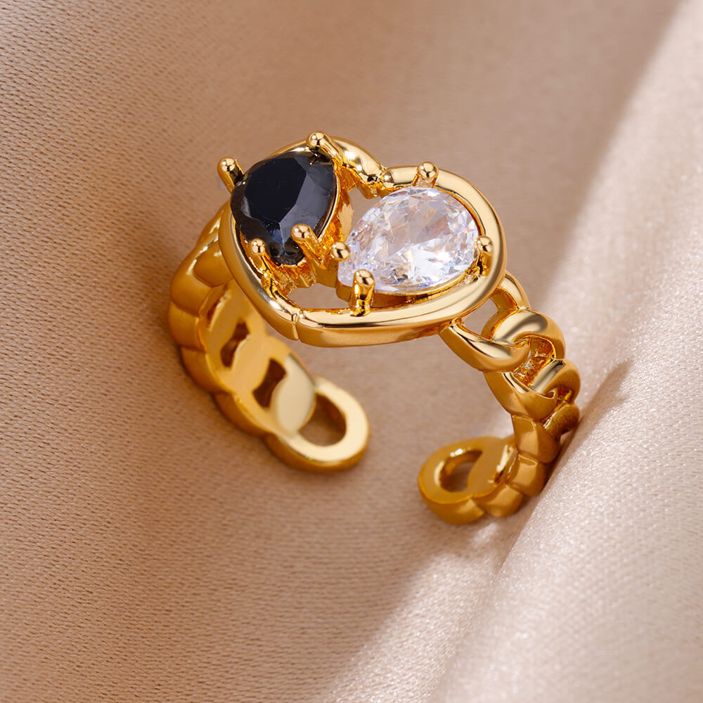 10g Weight Zircon Inlay Material Rings Classification Adjustable Ring Size 1 Piece Quantity Daily Occasion Copper Material Irregular, Heart Shape Pattern All Seasons Season Women's Gender Plating Design Elegant, Simple Style Style Wholesale Jewelry Elegant Simple Style Irregular Heart Shape Copper Zircon Plating Rings 33