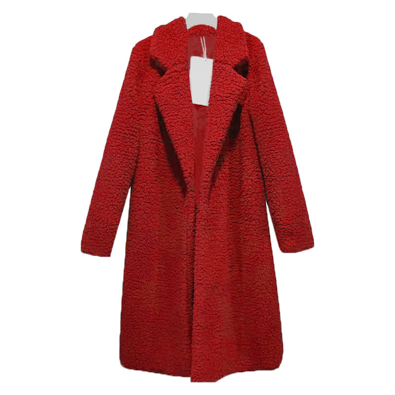 Dameskleding herfst en winter dames halflange jas lamswollen jas INS fabriek directe verkoop_voghion.com