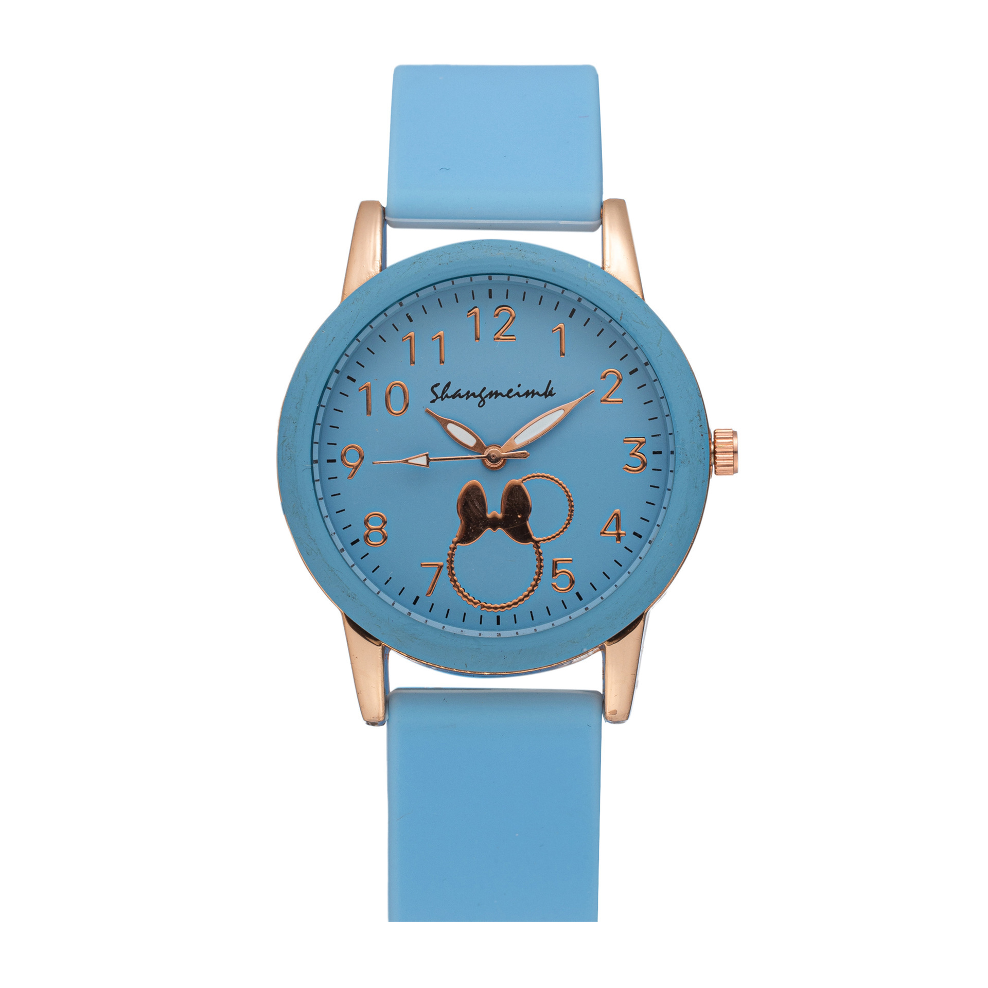 Nuevo patrón de conejo transfronterizo para niños, silicona, fresco, reloj de cuarzo electrónico para estudiantes, fábrica de moda simple al por mayor