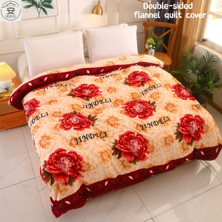 Зимнее утолщенное бархатное фланелевое одинарное пододеяльник, двустороннее бархатное студенческое общежитие, быстро нагревающееся одинарное и двойное, приятное для кожи теплое пододеяльник